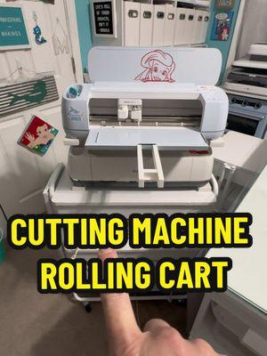 Replying to @SharlaMiller here’s a little demo on how you can use the machines on the cart.  You could absolutely take the machine off to use it too. That’s what I do with my Brother Scan n Cut machine. But this cart is fabulous!! #mermake #DIY #craftroom #design #project #homedecor #organization #storage #craft #cricut #maker 