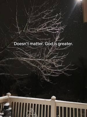 God is BIGGER than our problems, with him we can overcome any obstacle life throws at us. #amen #godisgood #godisgreater #fypシ #christiantiktok #snow #theword 