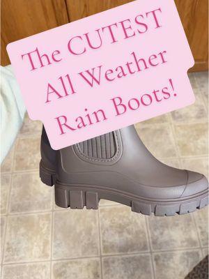 My favorite all weather boots! #rainboots #weatherproof #allweather #nonslip #rubberboots #womensshoes #MomsofTikTok #socute #boots 