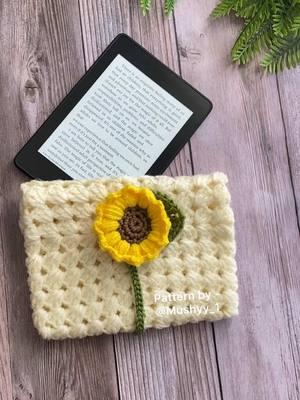 Crochet Sunflower Bloom Kindle/Book Cover Pattern Available on my Etsy Shop (Mushyy Store). Link in bio. #Crochet #CrochetTutorial #CrochetInspiration #CrochetLovers #CrochetAddict #CrochetArt #Handmade #Crafts #DIY #MadeWithLove #CrochetForBeginners #CrochetCommunity #CrochetCreations #CrochetGoals #CrochetFashion #CrochetGifts #CrochetVibes #CrochetPatterns #CrochetMotivation #CrochetLove