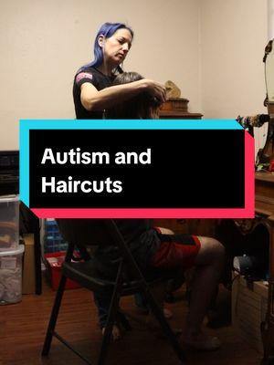 It hasn't been easy getting John comfortable with haircuts. But through patience and persistence, and a lot of trial and error, I've learned what works best for him #autismmom #autismparents #autismawareness  #autismlevel3 #profoundautism #autismathome #autismaccommodations  #autismhaircut #autismhaircuts #sensoryprocessingdisorder #sensoryissues 