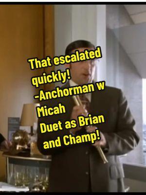 #duet with @Micah Courson  There were horses, a guy was on fire and I stabbed a guy with a trident !! 🔱 #anchorman  #duet this as Brian and Champ! #ronburgundy #willferrell #stevecarell #bricktamland #davidkoechner #champkind #paulrudd #brianfantana  #adammckay #comedy  #fyp #roadto20k #foryoupage 