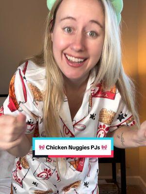 Replying to @batchchefcrazy 🎀 Coquette Chicken Nugget Girlies, this pajama set was made for us 🎀 #pajamaset #tiktokmademebuyit  #silkpajamas #matchingpjs #plussizepjs #pajamaparty #nuggies #chickennuggets 