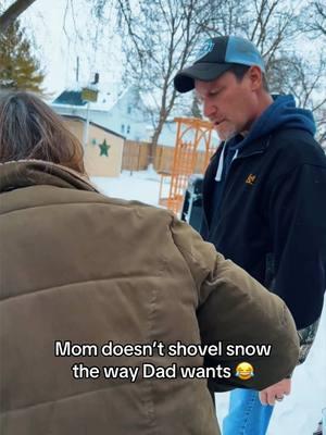 Mom doesn’t shovel snow the way Dad wants. #dad #husbandwife #reaction #relatable #family #drama #rant #lecture #marriage #relationships #dadlife #dadsbelike #dadjokes #dadsoftiktok #comedy #funny #foryou #fyp #trend #trending #this #original 