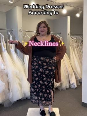 For whatever you want your neckline to say 💕 Do you have a favorite one, or does it depend on the dress? Either way, we have dresses 14-36 for all the mid to plus size brides in 2025! ✨ #sizeinclusive #2025bride #midwestbride #plussizebridal #mnbride #curvybride #curvybridal #stellayork #essenceofaustrailia #2026bride #weddinggowninspo 