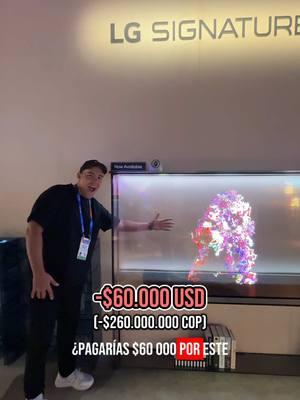 ¿Una TV transaparente de 60k USD la tendrías en tu casa? #ces2025 #tv #oled #transparent #innovation 