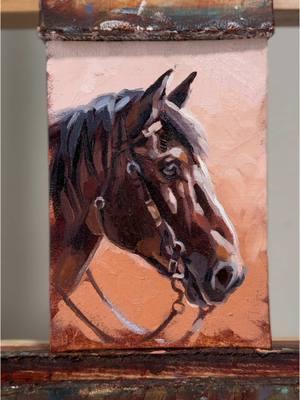 This mini portrait is the next piece in my Stampede Collection! I wanted to zoom in on a cowhorse who knows their job, eagerly keeping their eyes peeled and their ears pricked as they wait for their rider’s signal. The best horses are the ones who love what they do! This 5x7” is not for sale yet, but it will be once the entire collection is finished! Visit my website to sign up for my email list if you’d like to be the first to know when this collection becomes available.  #westernart #rodeo #horseart #horsepaintings #barrelracing #westernpaintings #ranchlife #southwestart #cowboyart #oldwest #cowgirlart #oilpainting 