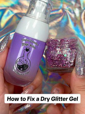 Replying to @Hope Twenty Eight How to fix a dry glitter gel ✨ Eventually, all gel based products dry out so we’ve provided 3 easy solutions to keep your glitter gels happily hydrated! #slayfire #slayfirecosmetics #glitter #glittergel #glittermakeup #glittereyeshadow #bodyglitter #glitters #SmallBusiness #glittermix 