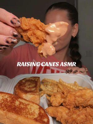 THE CRUNCHIEST RAISING CANES ASMR EVERRR 🫢👀✨ #raisingcanes #chickentenders #friedchicken #mukbang #asmrmukbang #Foodie #eating #eatwithme #canessauce #satisfyingfood #viralfood #raisingcaneschickenfingers 