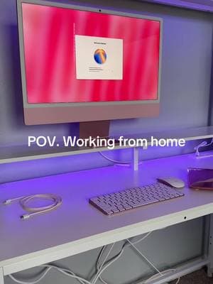 Work from home but also need a a place for my personal computer 😭 #newdesk #wfh #pinkimac #imac #wfh #lshapeddesk #wfhsetup #desksetup #fyp #foryoupage #fyf #viralvideo #viraltiktok #capricornseason #capricorn #itsmybirthday #happybirthdaytome 