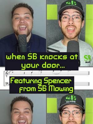 When the legendary@sbmowingknocks at your door, you better be home or else... #fyp #fypシ #foryoupage #fypシ゚viral #SbMowing #mow #timtracks #singing #harmony #acappella #barbershop #whenyouwishuponastar