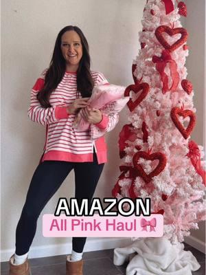 Wearing size medium in all (just realized I was accidentally sent a Large in the pjs 😆) #amazon #amazonhaul #amazonstyle #amazonfashionfinds #amazonvalentinesday #amazonvday #vdaylook #VDayOutfit #allpinkeverything #allpinkoutfit #allpinktoday 