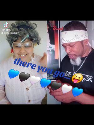 There you go....yall better atop playin with maw maw..💙🩶🤍🖤#mawmaw👵🏾 #savagegrandma #mawmawgotthis #makesomeonelaugh #havefunwithit #letsgooooo #duetfun duet w/ @Heavens_Angels73👼🏾  🖤🤍🩶💙