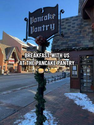 Breakfast at the Pancake Pantry this morning and walked around the town 🥞🍳🧇❄️ #breakfastwithus #pancakepantrygatlinburg #comewithus #spendthemorningwithus #breakfastvlog #fyppppp #viral #gatlinburgtennessee #weekendingatlinburg #breakfasttime #pancakepantrydowntown #creatorsearchinsights #morningvibes #breakfastwithaview #pancakes #waffles #fyp #greatsmokymountains #eatwithus #morninginthemountains 