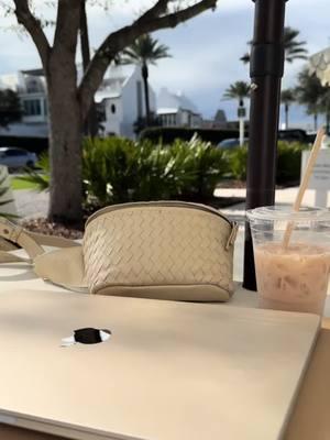 literally manifested this. wanna join me?  #manifest #dream #dreambig #macbook #floridalife #coffeeshopvibes #otp #nwm #socialselling #wearemandrn #alysbeach @MANDRN 