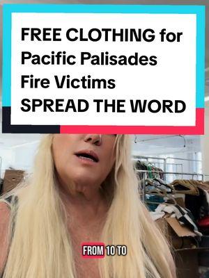 FREE CLOTHING for Pacific Palisades fire victims, via Mimi's Warehouse in downtown LA. Bring ID between 10-2. PLEASE SPREAD THE WORD and help those who lost everything. #pacificpalisades #palisadesfire #losangeles #disaster #firevictims #recovery 