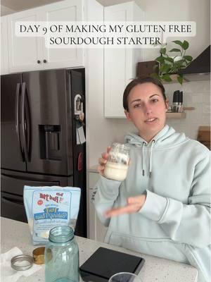 DAY 9 of making my gluten free sourdough starter 🙂‍↕️ #glutenfreesourdough #sourdoughbread #sourdoughstarter #nodiscardsourdough 