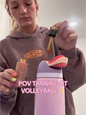 anywhere anytime @Milano Drop #tanningdrops #tan #Summer #2025 #volleyballgirls 