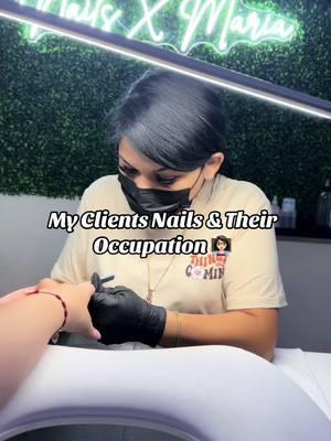 My client’s nails and their occupation…. #share #fyp #trending #nails #nailconsultation #nailappointment #nailtechbeginner #losangeles #losangelesnailtech #nailtechhumor #nailartvideos 