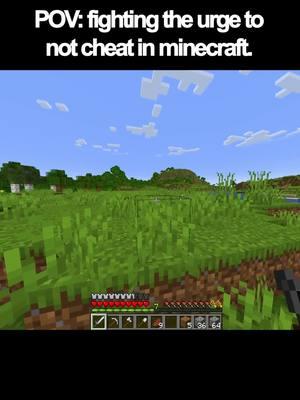 POV fighting the urge to not cheat in minecraft. #Minecraft #gaming #girl #vs #boy #minecraftmemes #funny #meme #fyp #midmysticx