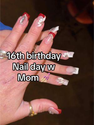 16th birthday nails w mom & we door dashed a pizza from just down the block bc our toes were wet😂 I hope she knows #noonelovesyoulikeido #theydontloveyoulikeiloveyou #16thbirthday #birthdaynails💅🏽🥳 #naildayvlog #momandmenails #spaday 