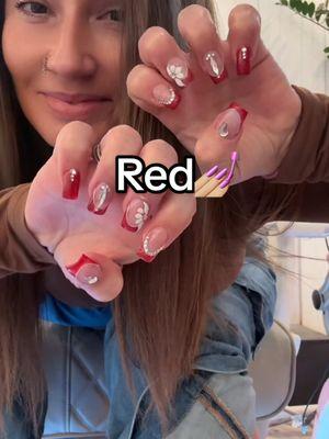 I said paint them red😍 #paintingtherosesred #redfrenchtips #vdaynails #sointoyou 