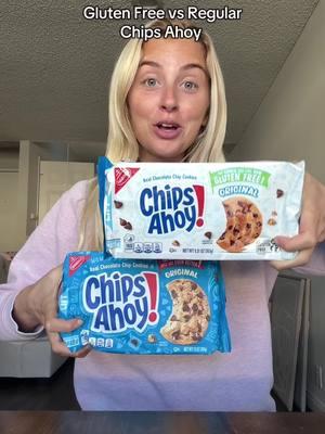 i would happily eat both 😍 #blindtastetest #blindreact #blindtasting #blindtastetestchallenge #chipsahoy #glutenfree #foodchallenge #tastetest  