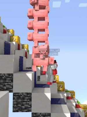 Carreras de lucky block en escaleras #Minecraft #mods #luckyblock #scp