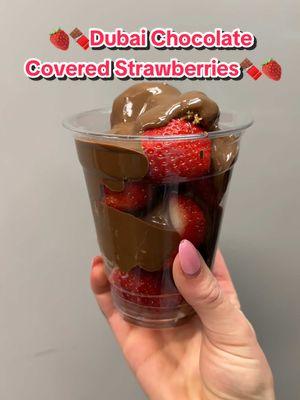 You NEED to try these 🍓🍫DUBAI CHOCOLATE COVERED STRAWBERRIES🍫🍓 They have been at BIG hit🤤🤤🤤 We also have just regular milk chocolate covered strawberries and you can also add some ice cream with them too!!!🤎🤎🤎 #foryou #fyp #nepa #jittyjoes #homemadeicecream #yummy #icecream #ediblecookiedough #italianice #dubaichocolate #chocolatecoveredstrawberries