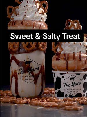 You really can’t beat a #sweetandsalty treat! #theyardmilkshakebar 