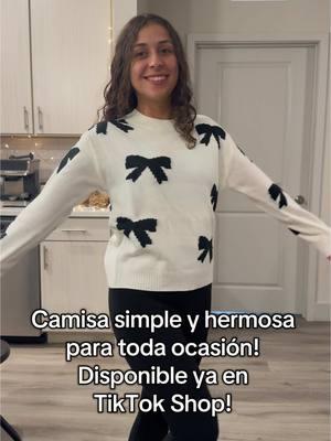 La camisa más hermosa que he visto y perfecta para toda ocasión! Está disponible ya en TikTok Shop! ✨😉 #fashion #TikTokShop #ootdinspo #OOTD #winterfashion #warmoutfit #TikTokShopFinds #sweater #bows #cutebows #trendy 