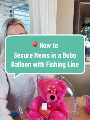 🎈This is how to secure your plush animals or anything else you're hanging with fishing line in your stuffed bobo balloons. 🎈✨ Follow for more balloon tips, tutorials, and inspo! 💡 Check out my link in bio to shop all my party supply faves in my Amazon shop AND grab an exclusive offer on a Bloonsy stuffing machine! 🛍️  #joyfullballoonboutique #balloontips #tips #tricks #tiktokdiy #balloonbusiness #stuffedballoons #bobo #bubbleballoons #balloontutorial #balloonbusiness    #balloonstylist #balloonartist #tutorial #balloondesign #teddybear #plushies #followformore #reposting 