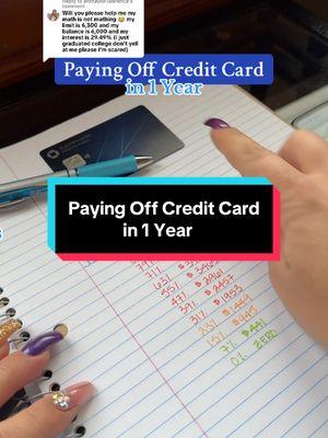 Replying to @anntaylor.lawrence here’s one way you could plan to pay off this credit card in 1 year! As the balance on the card gets lower, your credit score will increase! #credit #score #tips #howto #creditcard #card