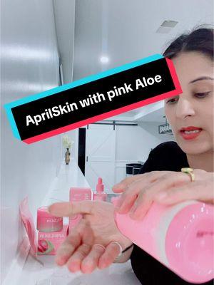 Skin care bundle from April Skin …. Made with PinkAloe80% vitamin c and other good stuff… it comes with one face cleanser or face pack,pink aloe vita toner,pink aloe Mucin serum and one cleansing puff… must check out reviews…#aprilskin #pinkaloe #vitaminc# skincareroutine##fypage #fyp #get#glassskin #🥰🥰🥰🥰❤️❤️❤️ 