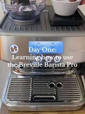 Day One: Learning how to use the Breville Barista Pro! My shots taste very burnt😩 Please share tips, tricks, etc!  #breville #brevillebaristapro #espresso #espressomachine 