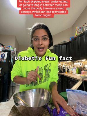 Aim to be consistent in meal times to help stabilize blood sugars. If you are going to long in between meals, add a snack! Bounus points if you focus on a high protein snack. #type2diabetes #diabetesmanagement #insulinresistance #diabeticfriendly 