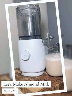 Make Almond milk with me in just 1 minute_This was the easiest thing to make- just 5 ingredients:Almonds, Dates, Vanilla, Salt & Water. Worth the money~Worth my HEALTH…. I can say the names of the ingredients! #asmr #plantbasedmilk #almondmilk #nama #namam1 #organicmilk #plantbasedrecipe #tonixperience 