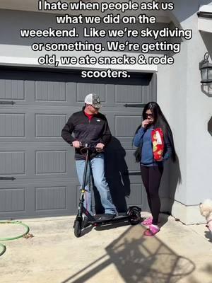 We are enjoying this electric scooter by #caromascooter It’s durable, goes fast, & fun to ride🛴 #caromascooter #scooter #electricscooter #ride #letsride #adulting #shopping #thrill 