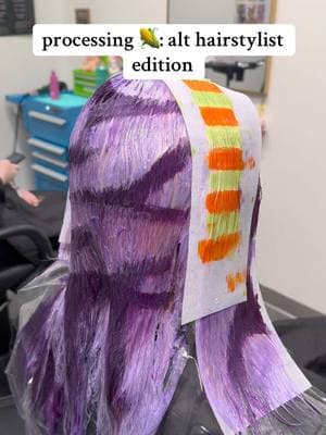 i love satisfying processing fr . . . . . . . . #orlandohair #althair #orlandoalthairstylist #raccoonstripes #orlandovivids #hairart 