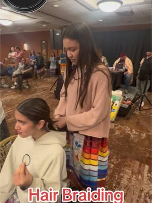 Hair Braiding Competition! #braidinghair #hairstyle #braidstyles #rounddance #hannahville #nativepride #hair #culture #nativetiktok 