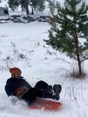 ❄️😂🌨️🛷 #sleighing #wnc #snowday 