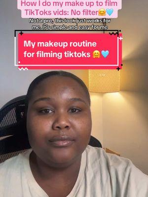 Am not a makeup artist lol this is just how I usually do my makeup on a daily basis. Just wanted to share plz don’t chew me out lol 😂 #makeup #simplemakeuplook #amatuer #filmtok #animetok #fypシ #fyp 