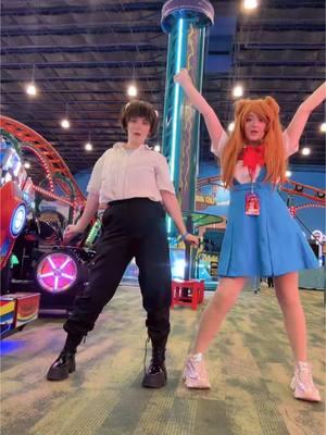 2 years later AND WERE BACK IN THE FVCKING BUILDING XP  @Spence✧*∆♡  #asukalangley #shinjiikari #ikkicon2025 #ikkicon #evangelioncosplay #evangelion 