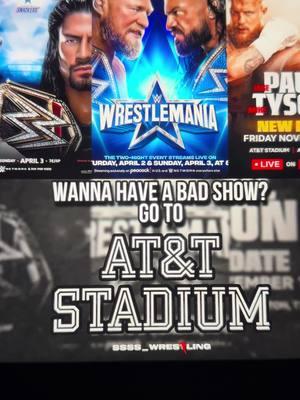 AT&T Stadium Is Historically Terrible For Events #fyp #foryou #foryoupage #martystoybox #WWE #wwetiktok #wwetiktok fam #aew #wrestling #wrestlingtiktok #wwf #wwefan #aewtiktok #wrestletok #WrestleMania #wwf #wrestler #viral #WrestlingChampion #TitleBelt #BeAChampion #ViralTikTok 