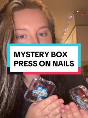 so much fun and so cute!! can’t wait to do this again #fyp #nails #mysterybox #mystery #pressonnails #acrylicnails #newnails #nailday #fun #mysterynails #nailcloria @Nailcloria 