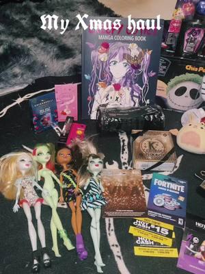 I got spoiled this year 😭 thank you everyone who got me gifts <3 #alternative #fyp #2000s #vamp #foryou #gloomy #spooky #vampire #gothic #vampires #mallgoth #werid #goth #emo #livingdeaddolls #emilythestrange #monsterhigh 