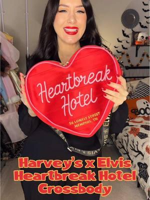 Talking about the @shopharveys x @Elvis Official Heartbreak Hotel crossbody and all the gorgeous details! Shop this collection on the Harvey’s website tomorrow, January 13th at 8am PST ⚡️❤️ #southerncaliforniabelle #elvis #harveys #happyharveys #elvispresley #elvispresleyfans #elvispresleyedit #heartbreakhotel #elvisfans #elvispresleymusic 