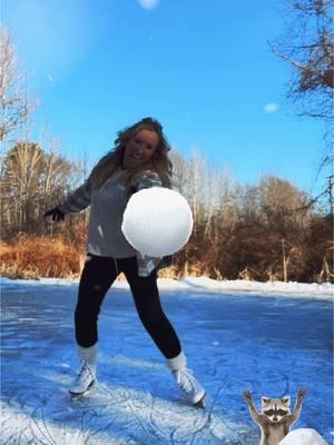 We got a couple of inches of snow yesterday! I had to join in with @pia &  @miryana & many friends with this snowball challenge! It’s suppose to be a shuffle which I will do soon but taking advantage of this ice pond while it’s nice & smooth so it’s a shuffle ice skate snow challenge! Who’s next?! What will yours be?! 😂#snowballchallenge#IceSkating#skatedance#shuffleskatedance#wintervibes#over50