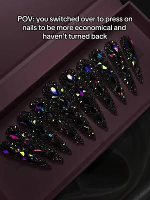 Stiletto nails >>>> #pressonnails #stilettonails #viralnails #nailinspo #nailideas #nailsoftiktok #longnails #rhinestonenails 