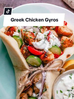 This is such a popular dinner recipe! Find the recipe by clicking the link in my bio or by searching “Modern Honey Greek Gyros” #greek #greekfood #gyros #greekgyros #chickengyros #healthydinner #DinnerIdeas #dinnerrecipe #healthy #healthyeating #easydinnerideas 